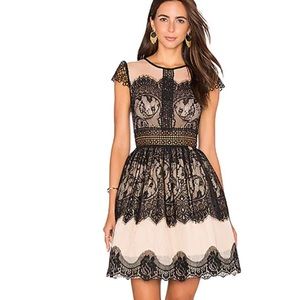 Bronx and Banco - Orchid Dress in Black and Nude Size AU 8